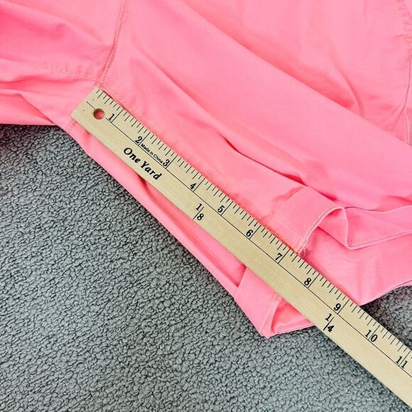 H&M Twill Cuffed Chino Bermuda Shorts Neon Coral Size 6 Stretch - Picture 12 of 12